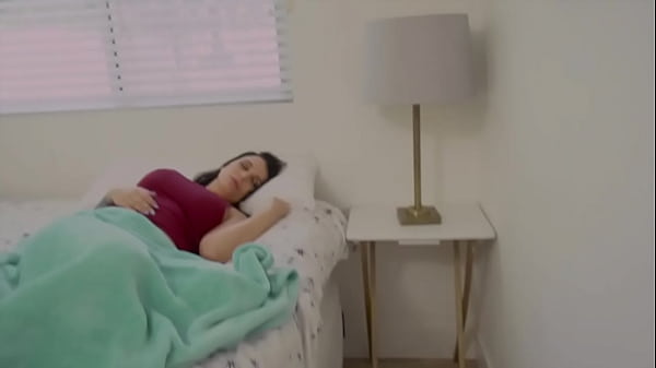 Horny MILF lets her stepson touch her breasts before fucking