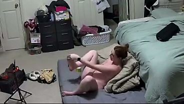MILF caught masturbating with BBC