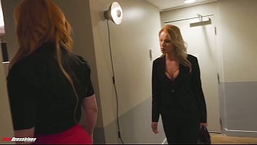Hot Female MILF Co-Workers Experiment With Sensual Lesbian Sex On a Business Trip